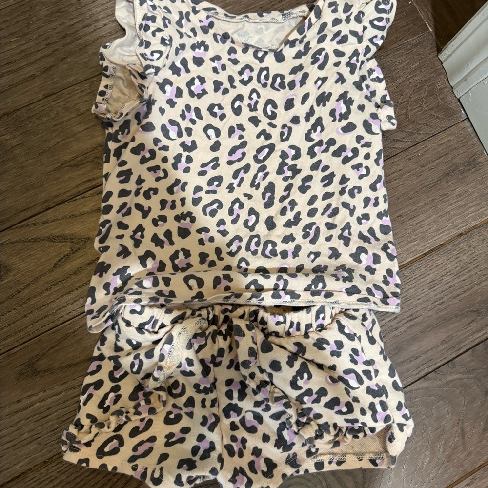 Girls leopard set